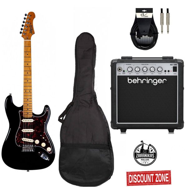 JET JS300 BK Stratocaster Standard Bundle Zaranikas