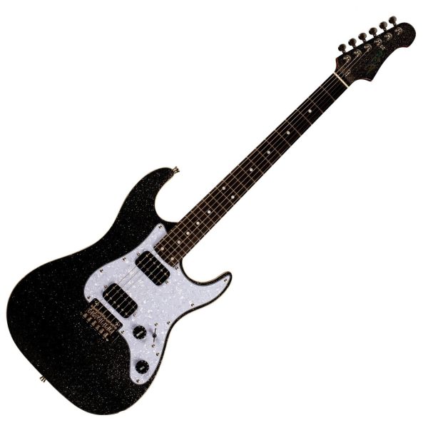 JET JS500 Stratocaster HH Electric Guitar Black Sparkle Zaranikas 0