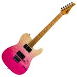 JET JT450 QTPK Telecaster HH Electric Guitar Quilted Trans. Pink Zaranikas 1